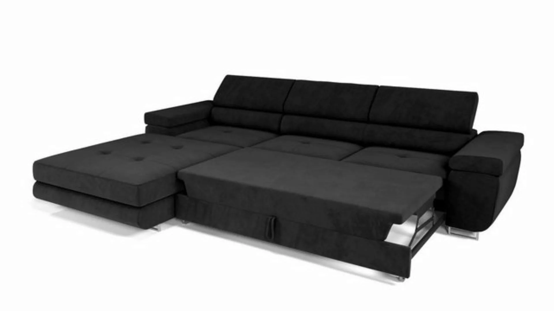 Goldstoff Ecksofa VENUS TWIN - Ecksofa mit Federkern, Schlaffunktion und Be günstig online kaufen