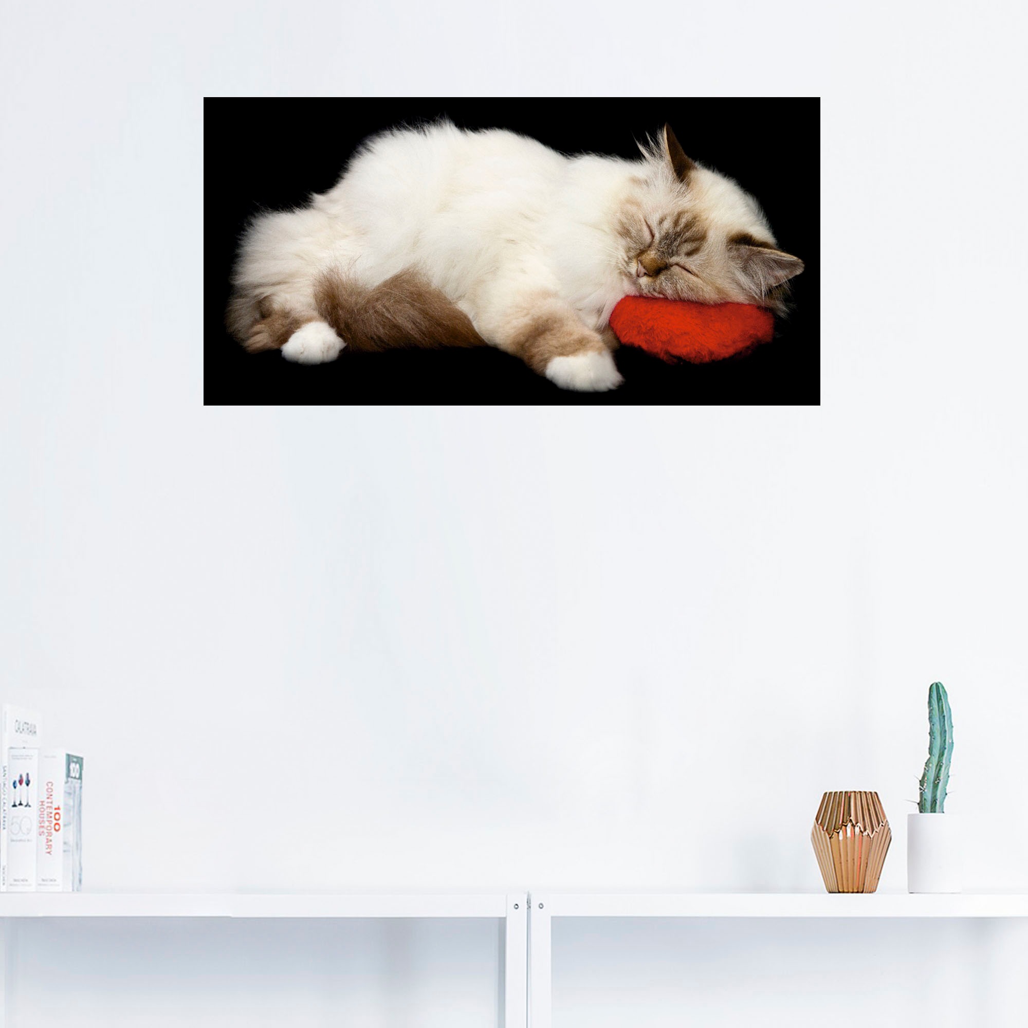 Artland Wandbild »Müde Katze«, Haustiere, (1 St.), als Leinwandbild, Poster günstig online kaufen