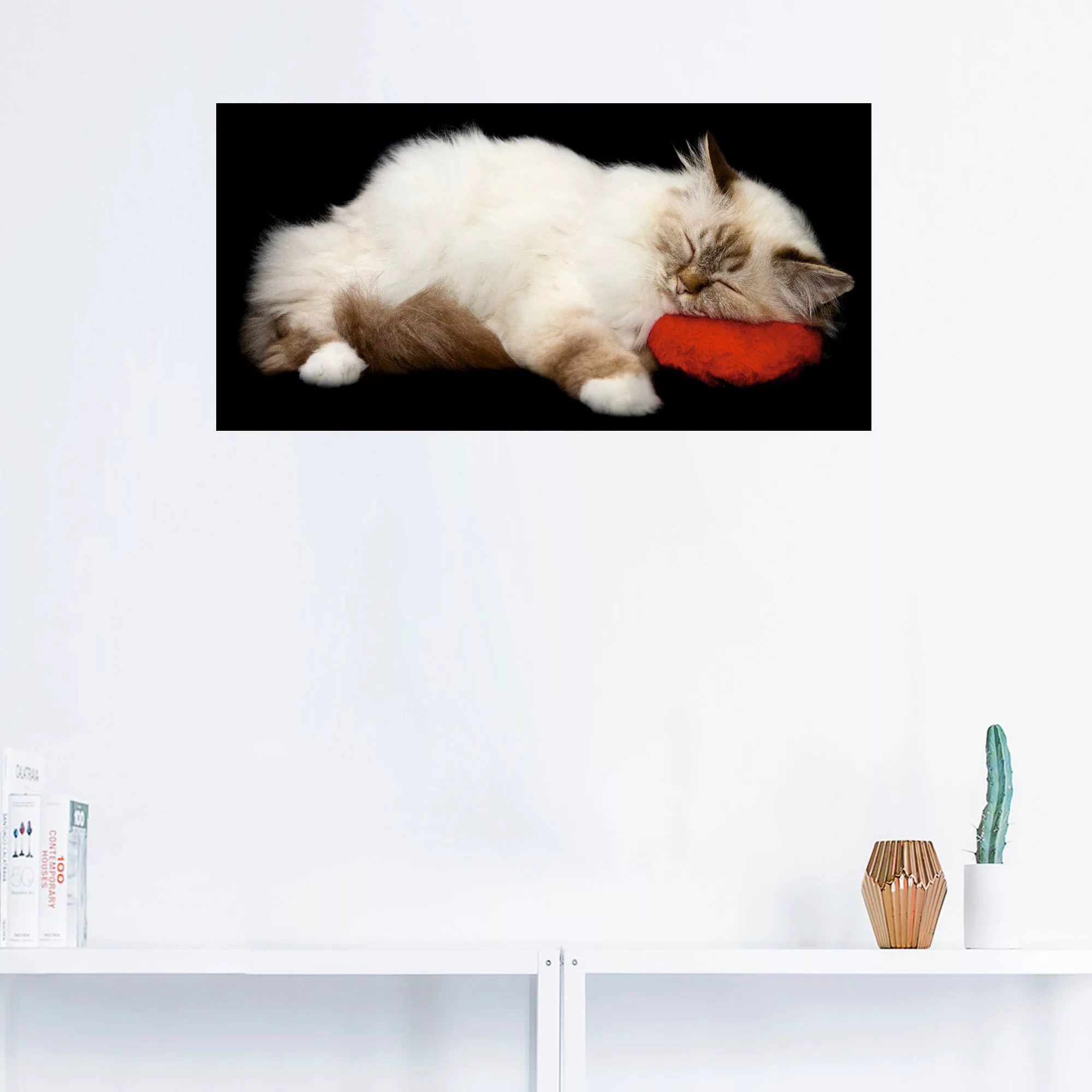 Artland Wandbild "Müde Katze", Haustiere, (1 St.), als Leinwandbild, Poster günstig online kaufen
