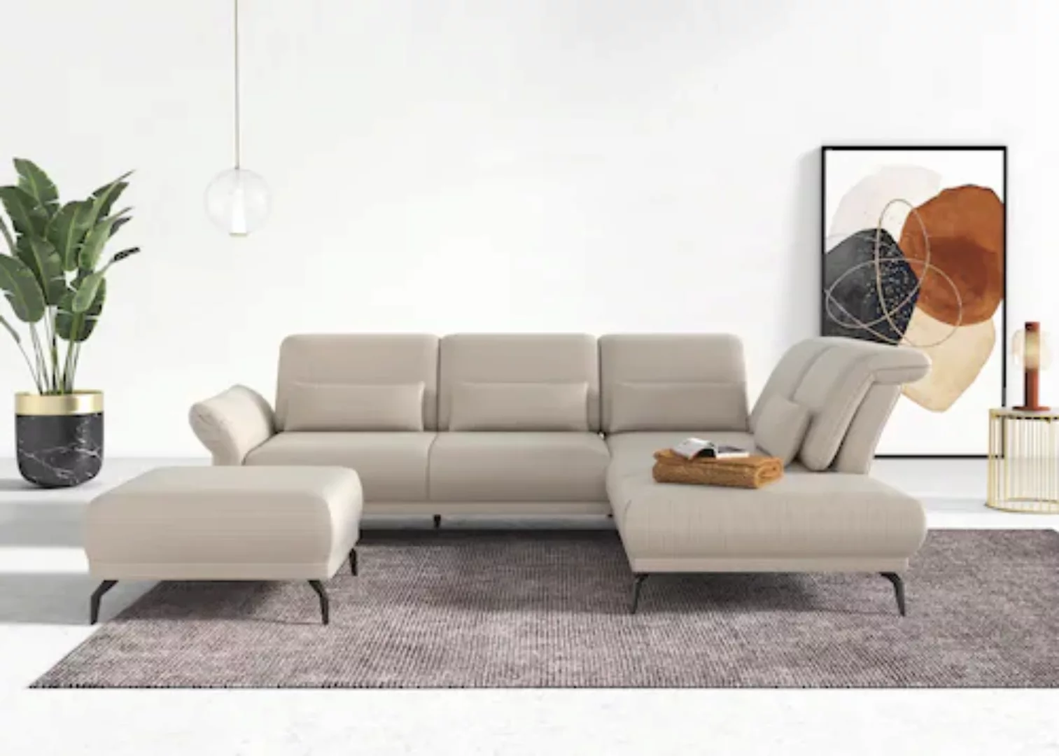 INOSIGN Ecksofa »Coco L-Form«, Sitztiefen-, Arm- und Kopfteilverstellung, C günstig online kaufen
