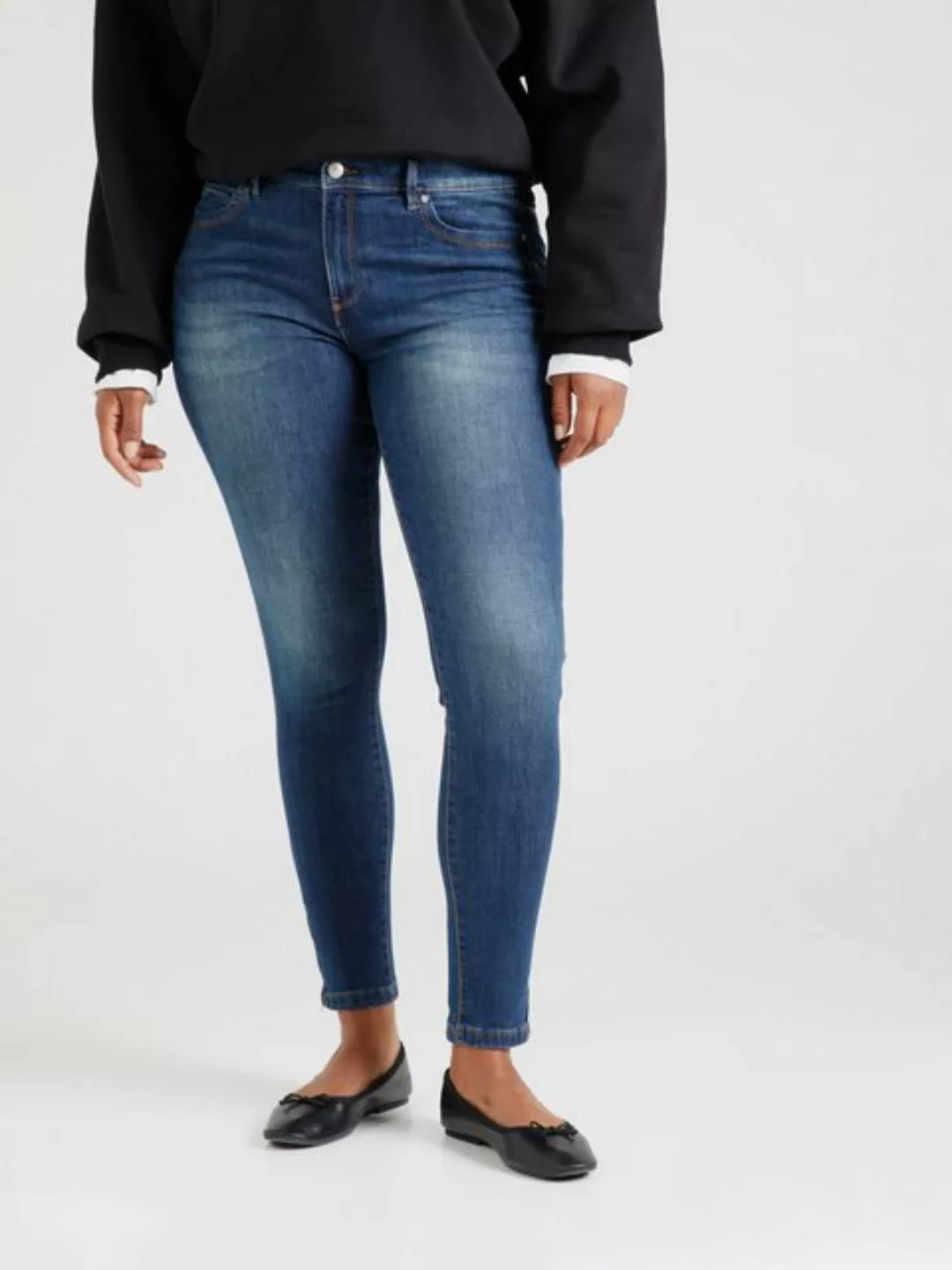 ONLY CARMAKOMA Skinny-fit-Jeans CARKARLA REG SK ANK ZIP DNM BJ581 NOOS günstig online kaufen