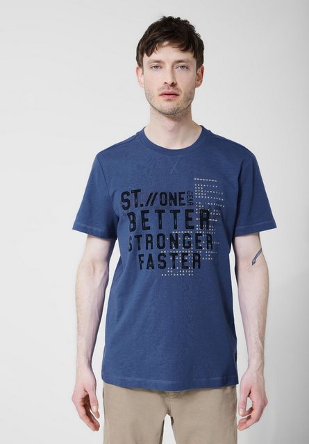 STREET ONE MEN Rundhalsshirt, mit Wording-Print günstig online kaufen