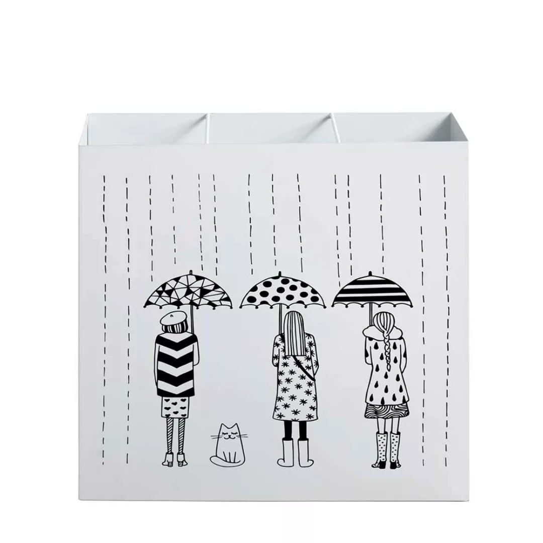 Schirmständer in Weiß und Schwarz Motivdruck günstig online kaufen