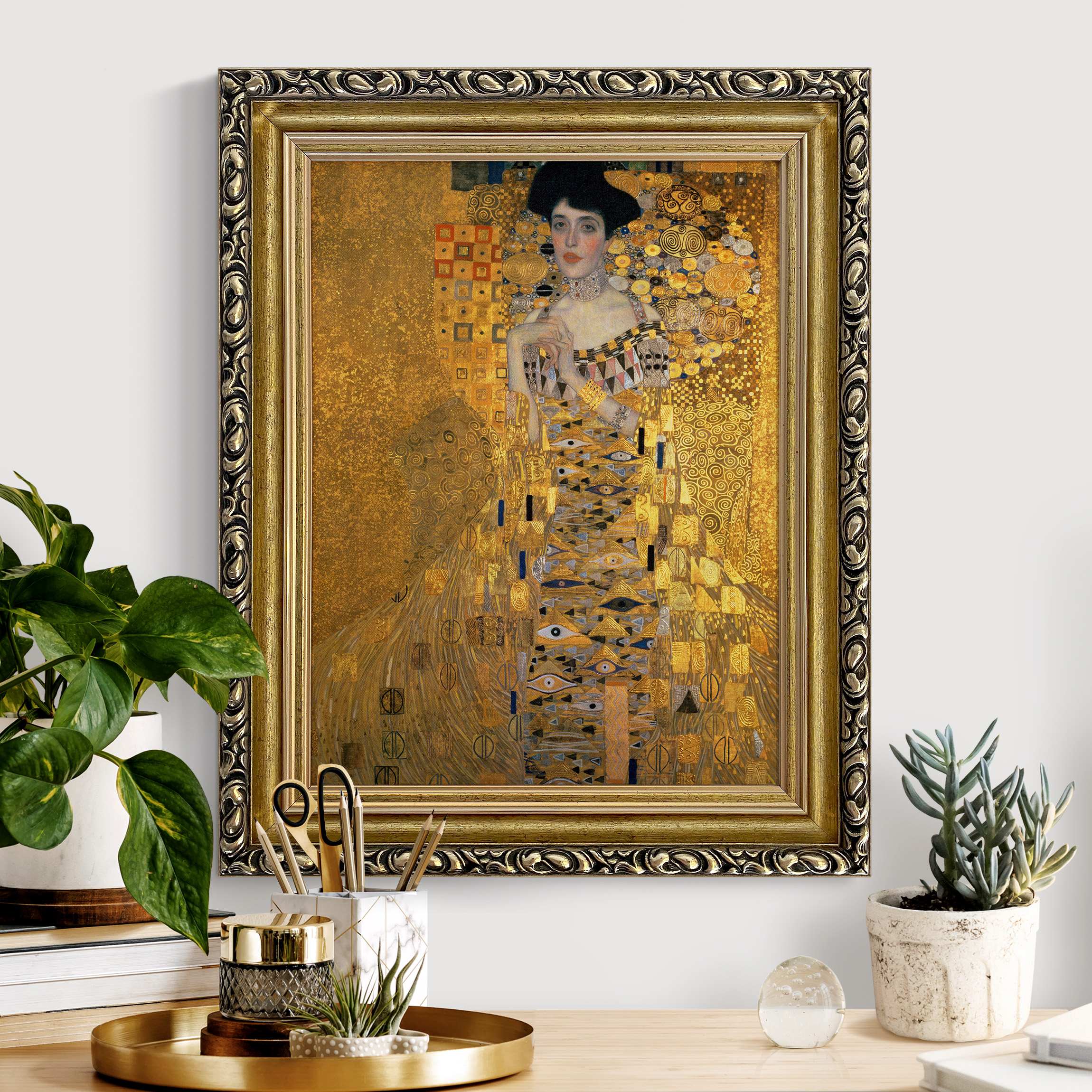 Gerahmtes Leinwandbild Gustav Klimt - Adele Bloch-Bauer I günstig online kaufen