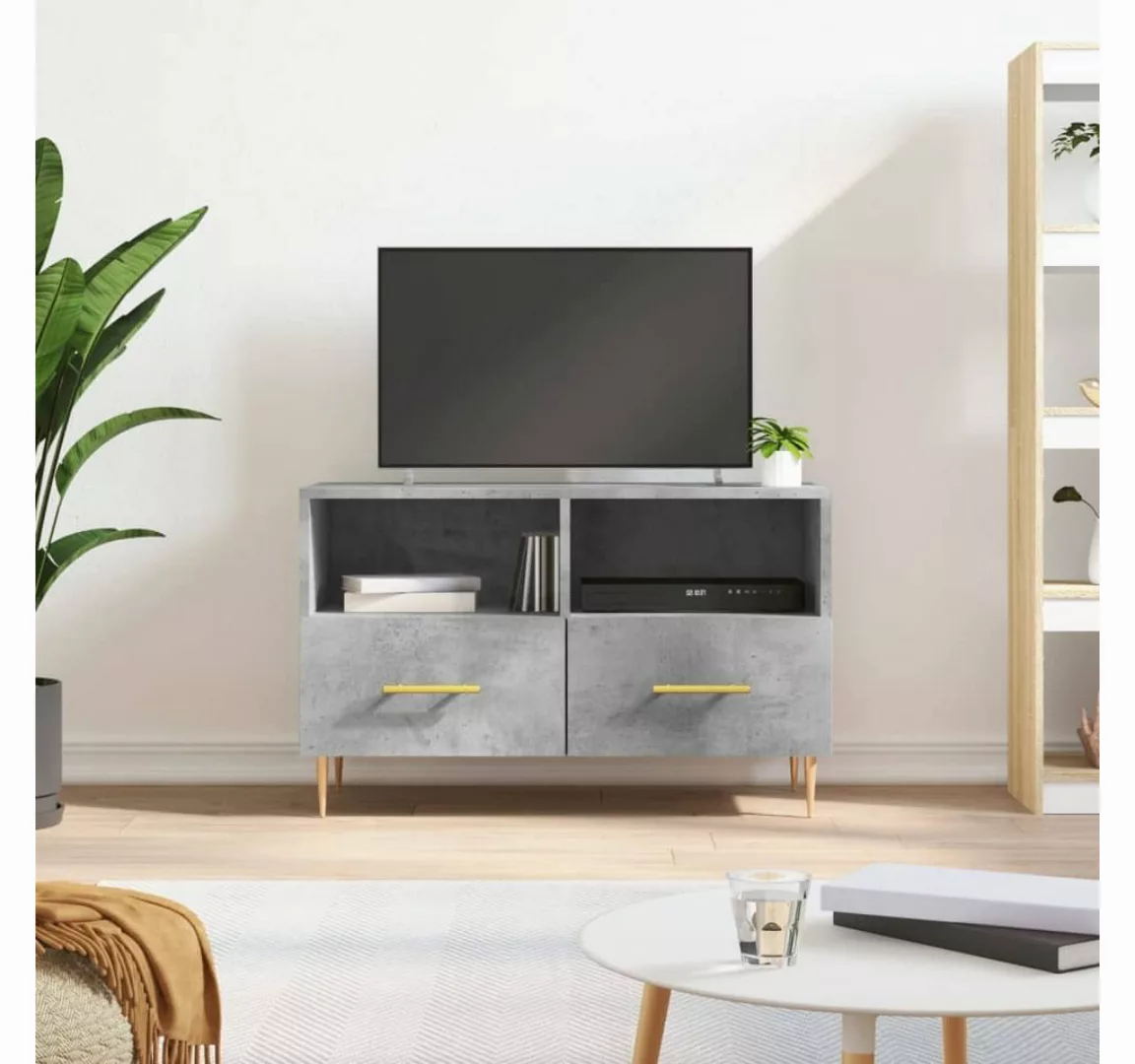 furnicato TV-Schrank Betongrau 80x36x50 cm Holzwerkstoff günstig online kaufen