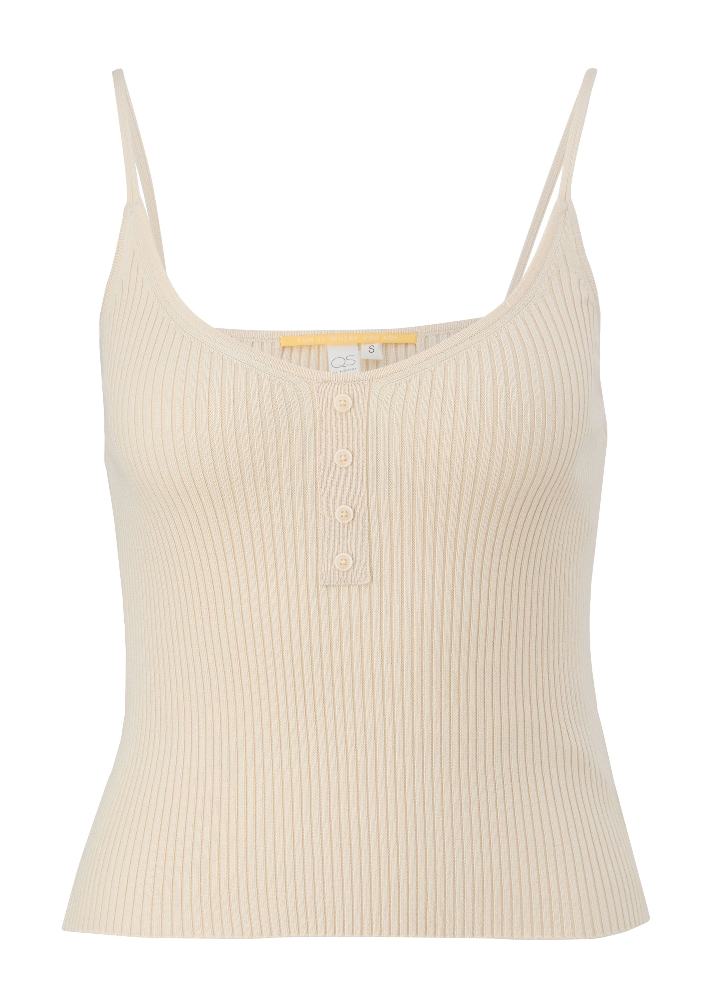 QS Shirttop Crop Top aus Viskosemix günstig online kaufen