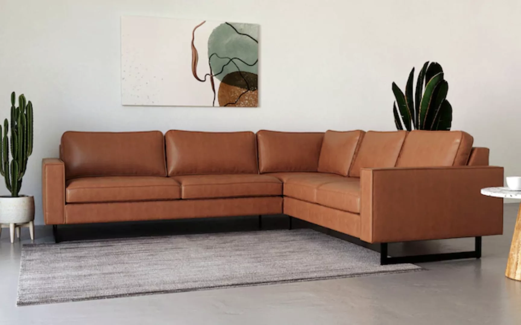 Places of Style Ecksofa »Pinto, 250/290 cm, langer Schenkel, XXL, Ottomane« günstig online kaufen