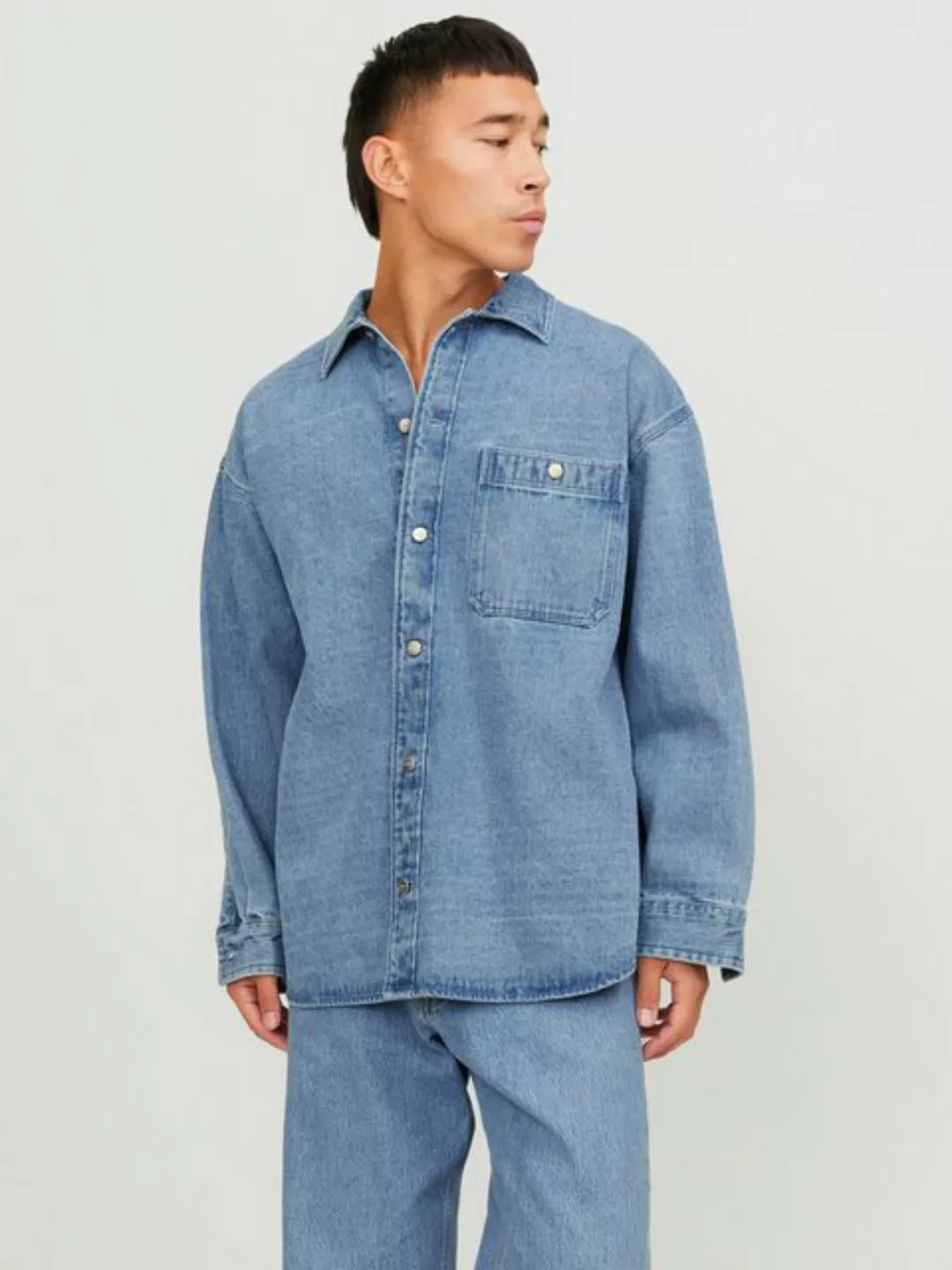 Jack & Jones Langarmhemd JORSANTORINI DENIM OVERSHIRT LS SN günstig online kaufen