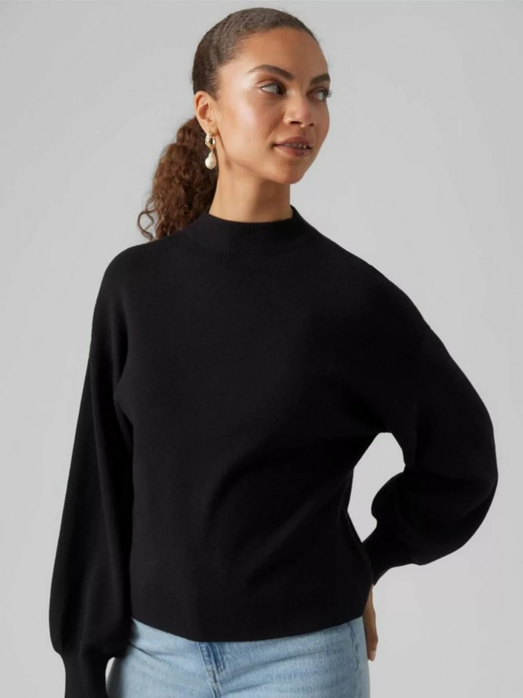 Vero Moda Strickpullover Nancy (1-tlg) Drapiert/gerafft günstig online kaufen