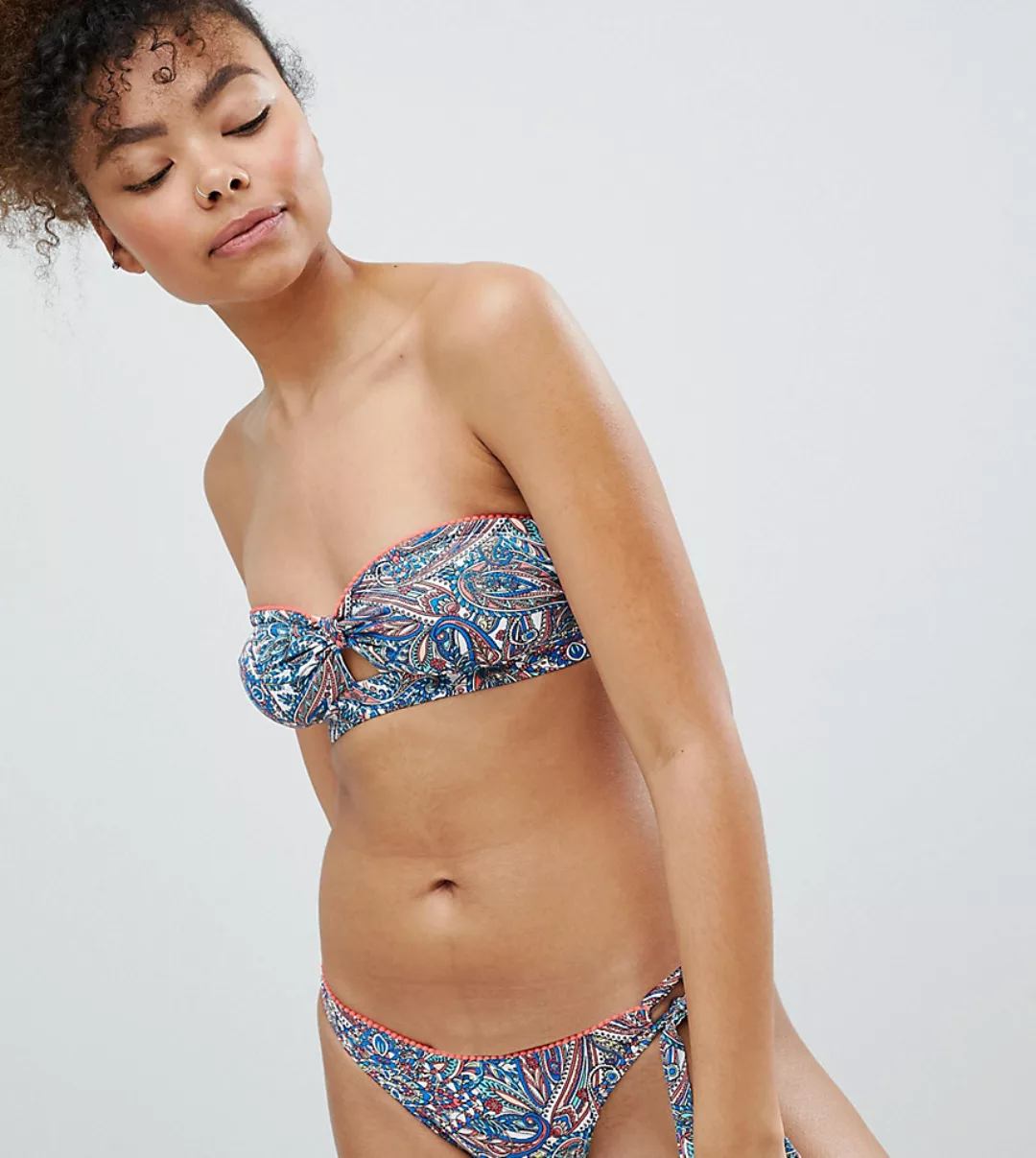 Esprit – Trägerloses Bikinioberteil mit Paisley-Muster-Mehrfarbig günstig online kaufen
