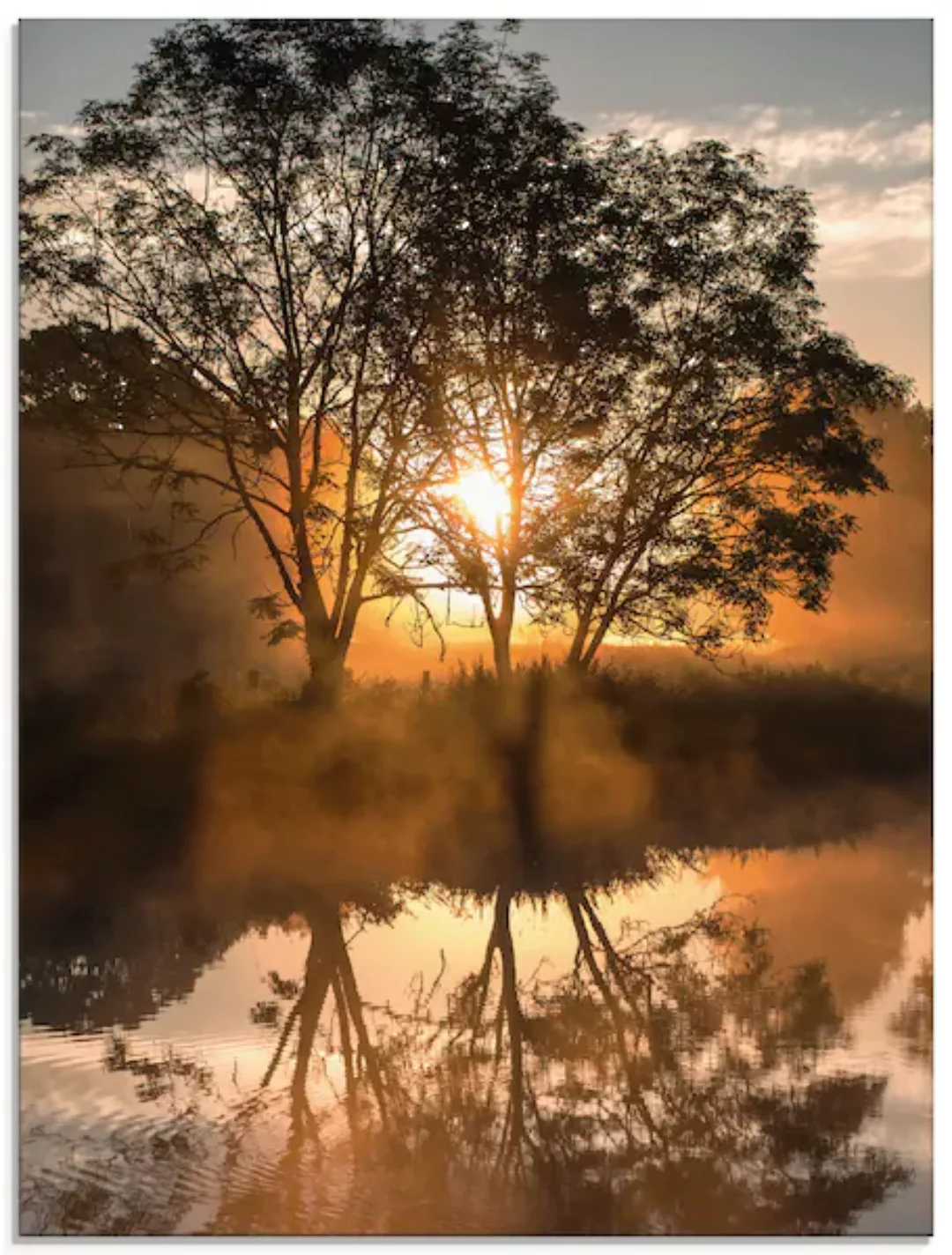 Artland Glasbild "Früh morgens, wenn der Tag erwacht", Gewässer, (1 St.), i günstig online kaufen