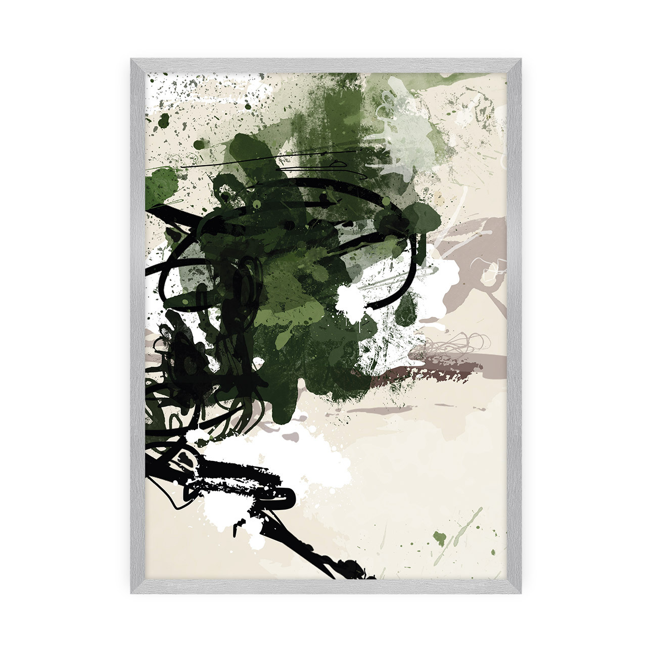 Poster Abstract II, 70 x 100 cm, Rahmen wählen: silber günstig online kaufen