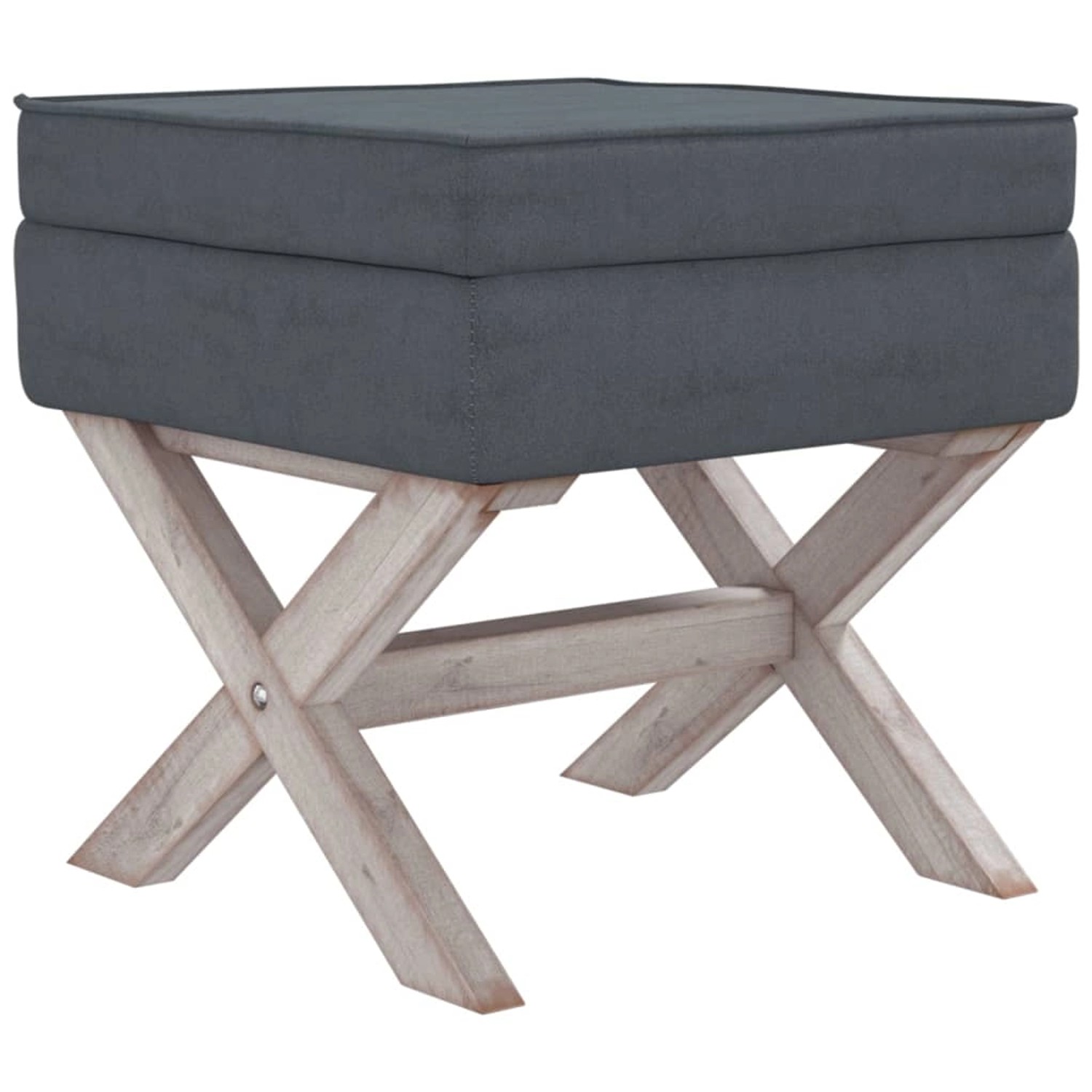 vidaXL Hocker mit Stauraum Dunkelgrau 45x45x49 cm Samt günstig online kaufen