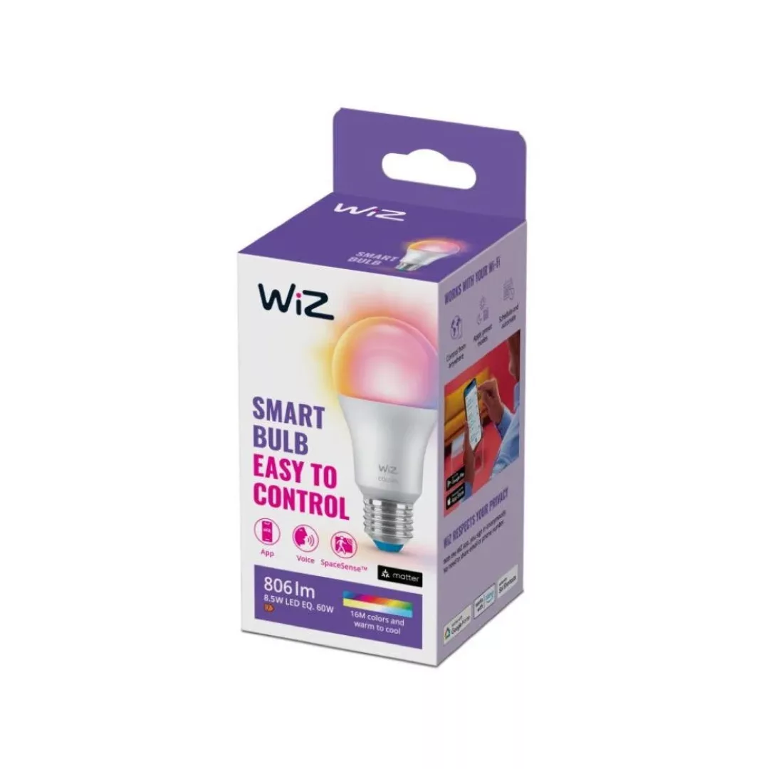 WiZ A60 LED-Lampe matt WiFi E27 8,5W RGBW günstig online kaufen