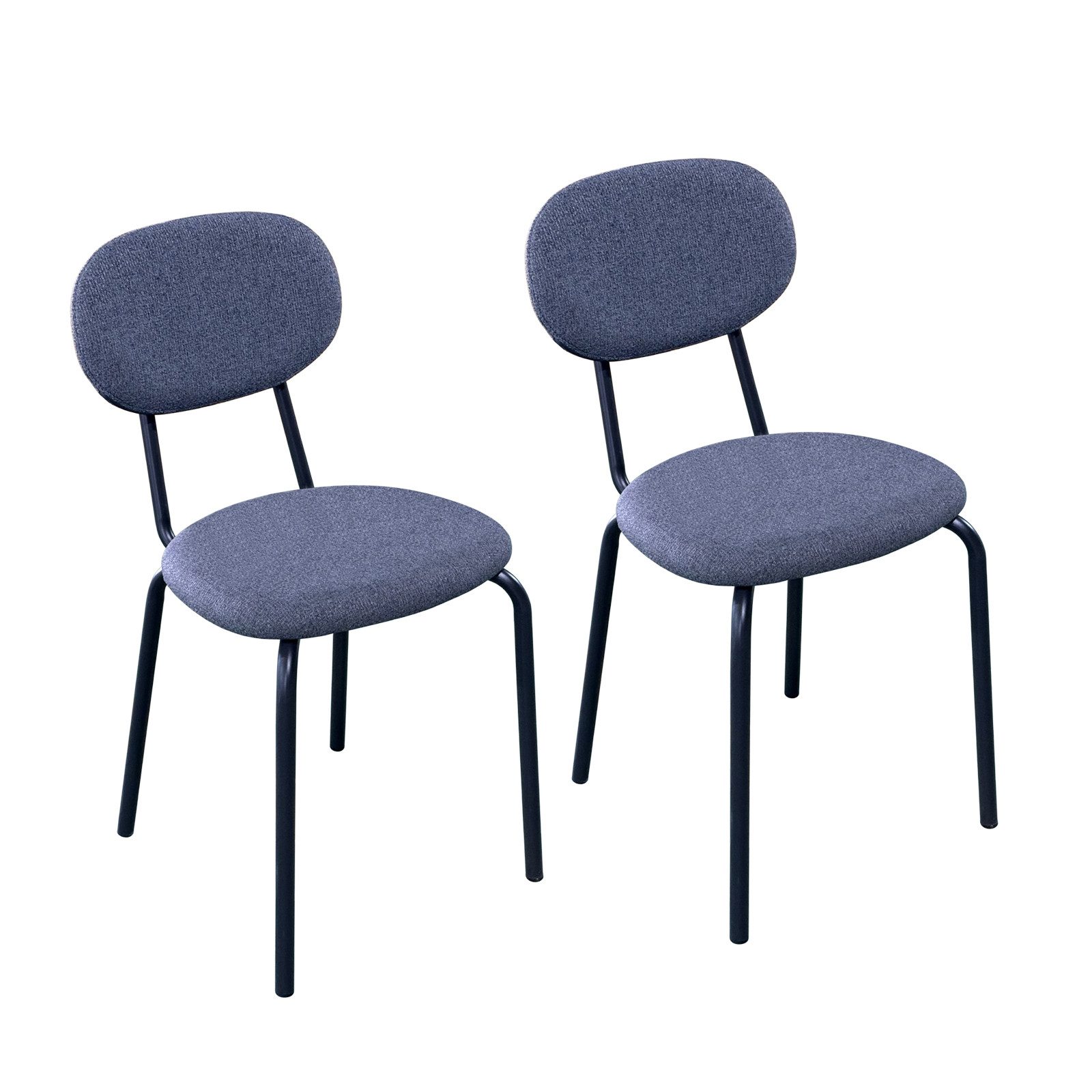 HTI-Living Esszimmerstuhl Stuhl Anella Dunkelgrau 2er-Set günstig online kaufen