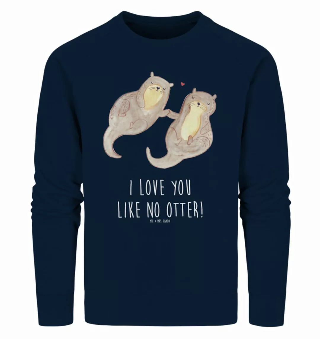 Mr. & Mrs. Panda Longpullover Größe XXL Otter Hände halten - French Navy - günstig online kaufen