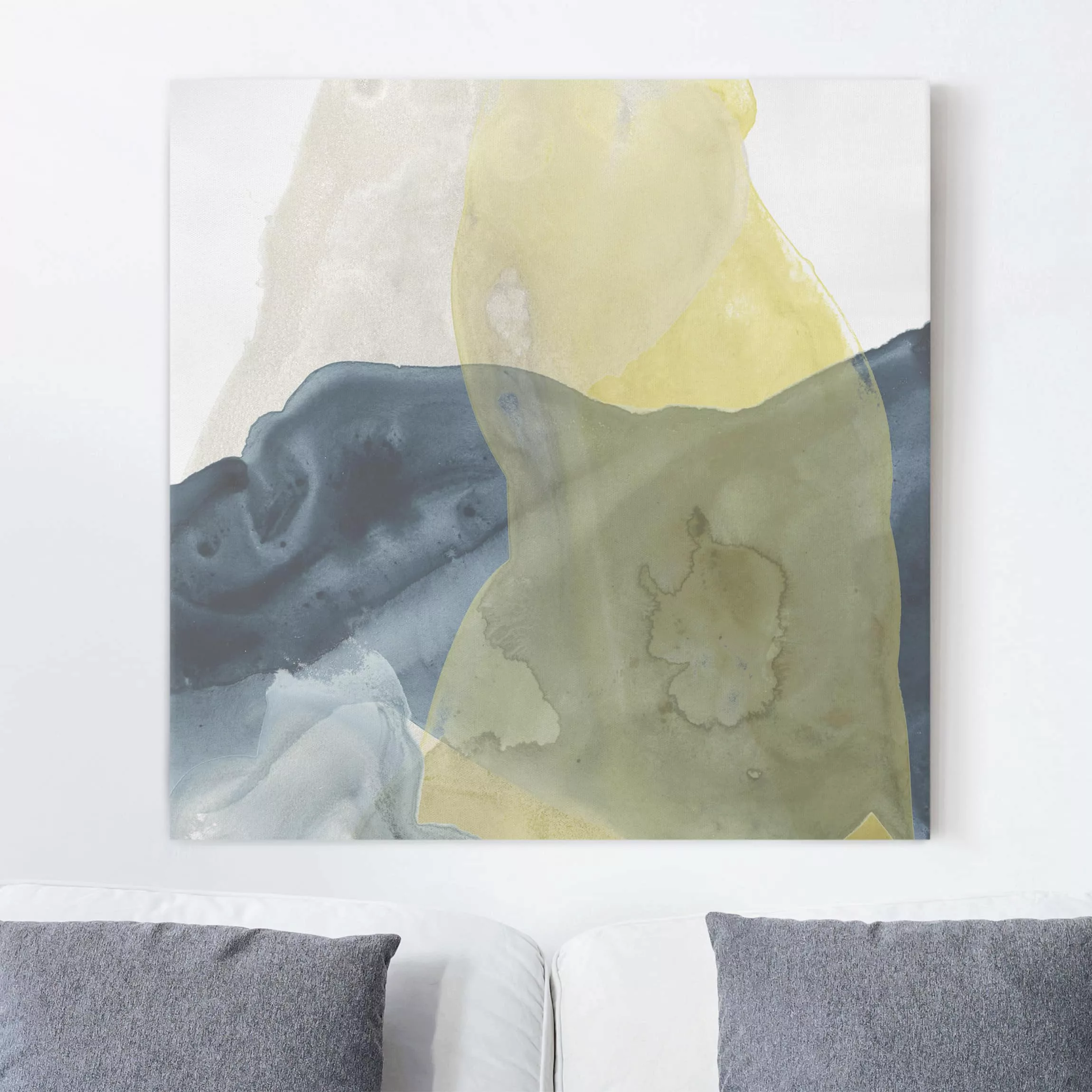 Leinwandbild Abstrakt - Quadrat Ozean und Wüste III günstig online kaufen