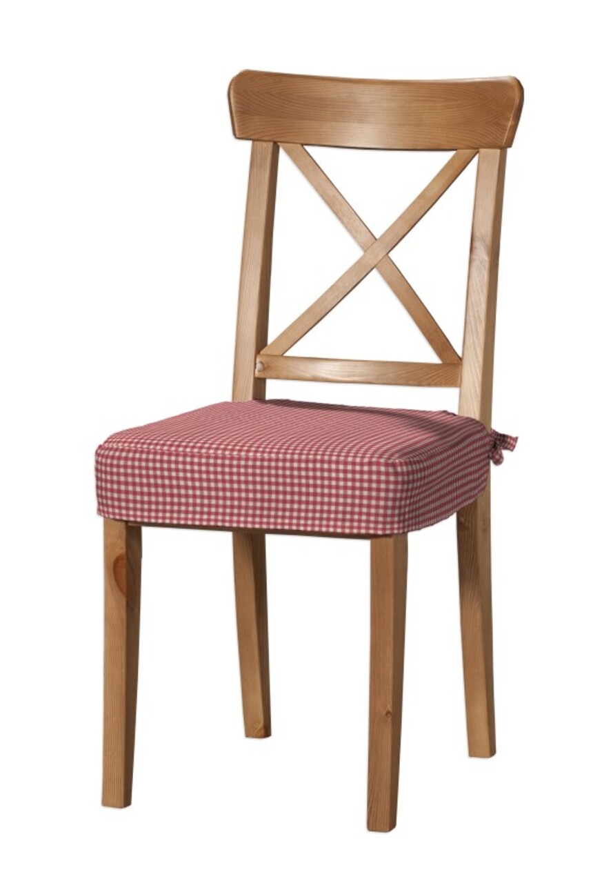 Sitzkissen geeignet für das Ikea Modell Ingolf, rot-ecru , Modell Inglof, Q günstig online kaufen