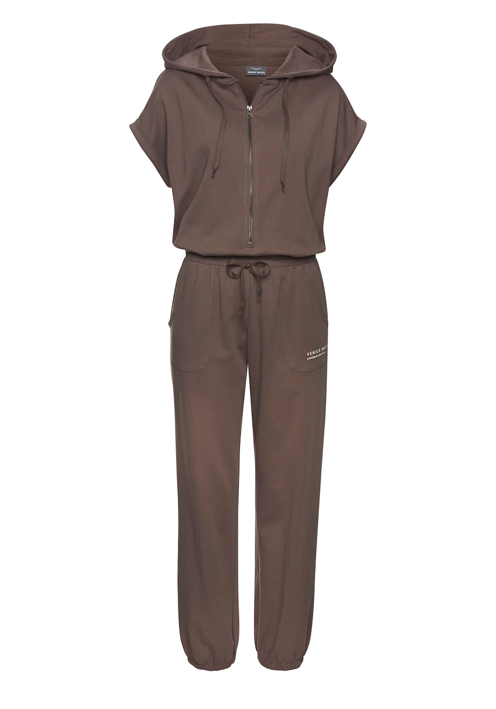 Venice Beach Overall aus Jerseyware, kurzärmliger Jumpsuit mit Taschen günstig online kaufen