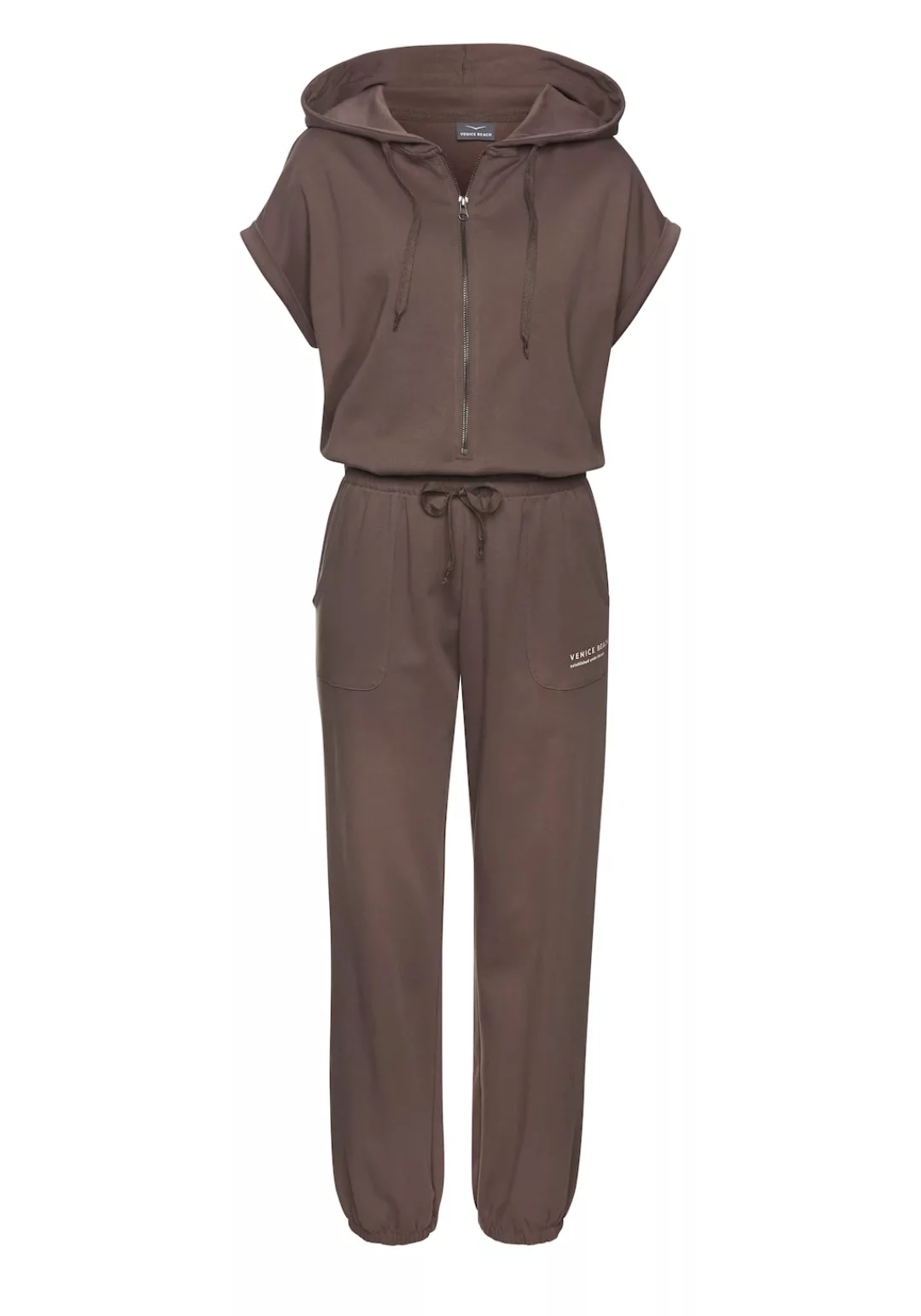 Venice Beach Overall aus Jerseyware, kurzärmliger Jumpsuit mit Taschen günstig online kaufen