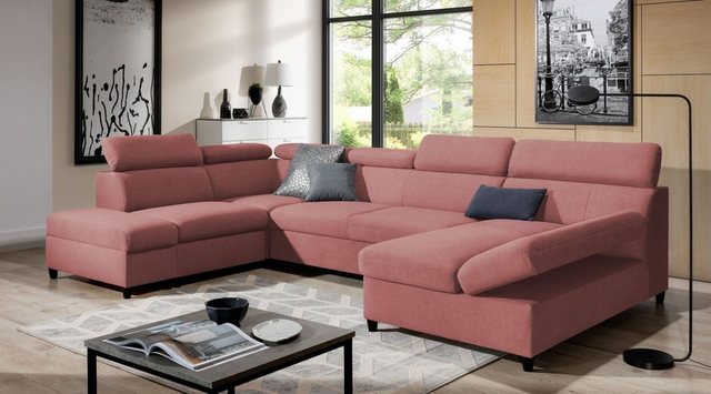 Luxusbetten24 Schlafsofa Designer Sofa Noura U, mit Schlaf- und Klappfunkti günstig online kaufen