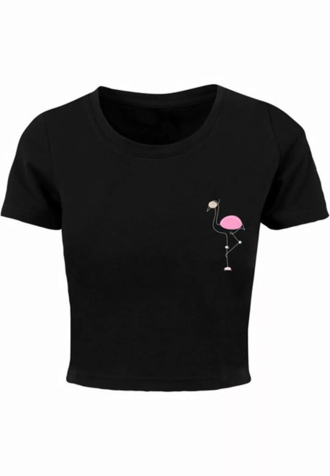 Merchcode T-Shirt Merchcode Damen Ladies Flamingo Cropped Tee (1-tlg) günstig online kaufen