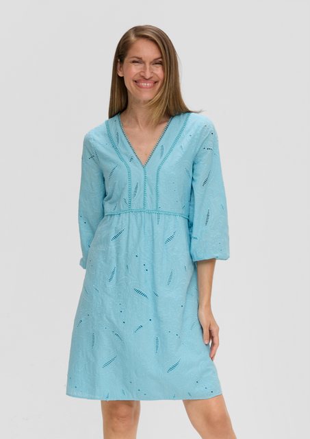 s.Oliver BLACK LABEL Minikleid Kleid mit Lochmuster Tape günstig online kaufen