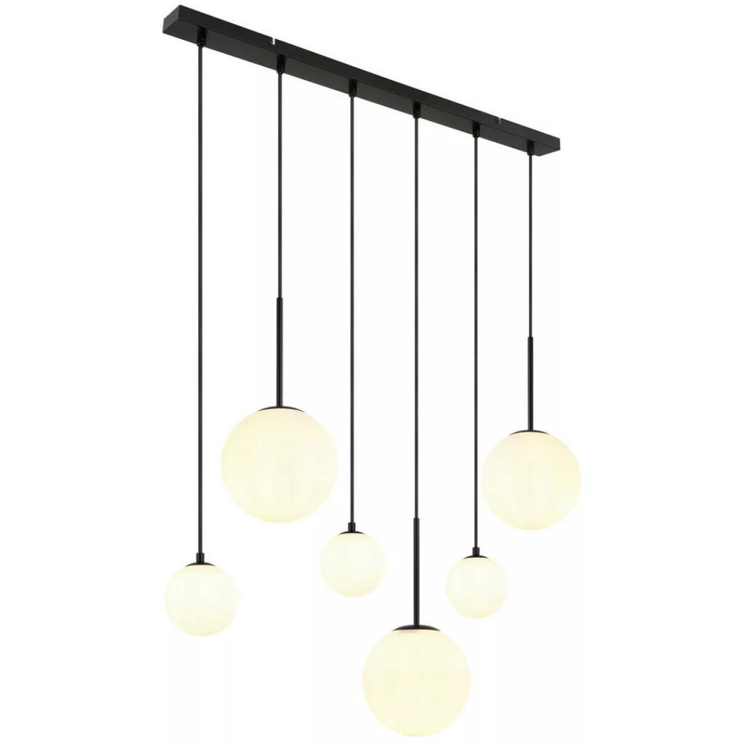 GLOBO Pendelleuchte schwarz Metall B/H/T: ca. 20x117x91 cm E27 3 Brennstell günstig online kaufen