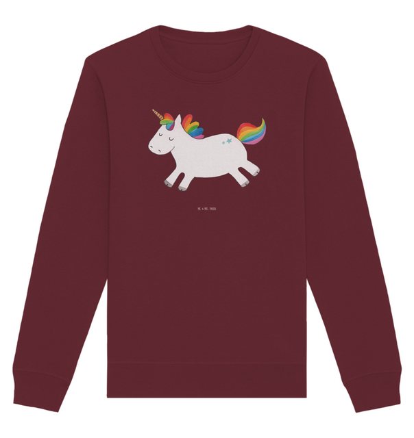 Mr. & Mrs. Panda Longpullover Größe L Einhorn Happy - Burgundy - Geschenk, günstig online kaufen