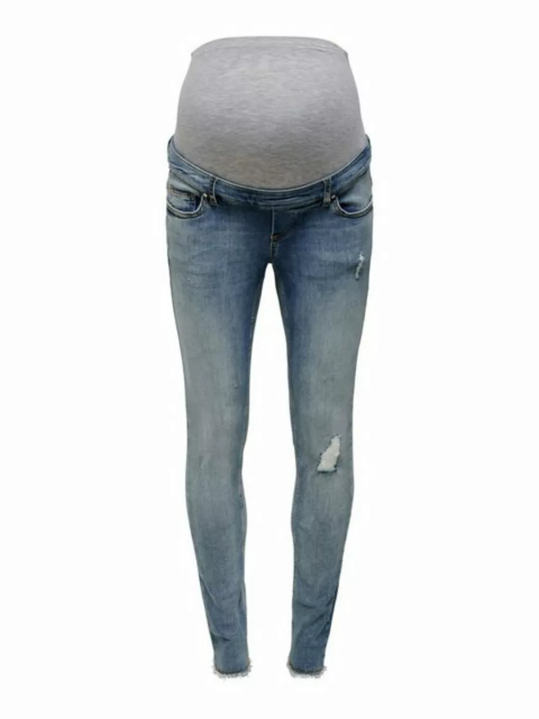 ONLY MATERNITY Umstandsjeans "OLMBLUSH MID SK ANK RW DNM NOOS", mit Destroy günstig online kaufen