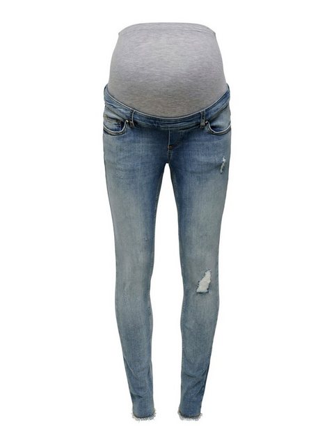 ONLY MATERNITY Umstandsjeans "OLMBLUSH MID SK ANK RW DNM NOOS", mit Destroy günstig online kaufen