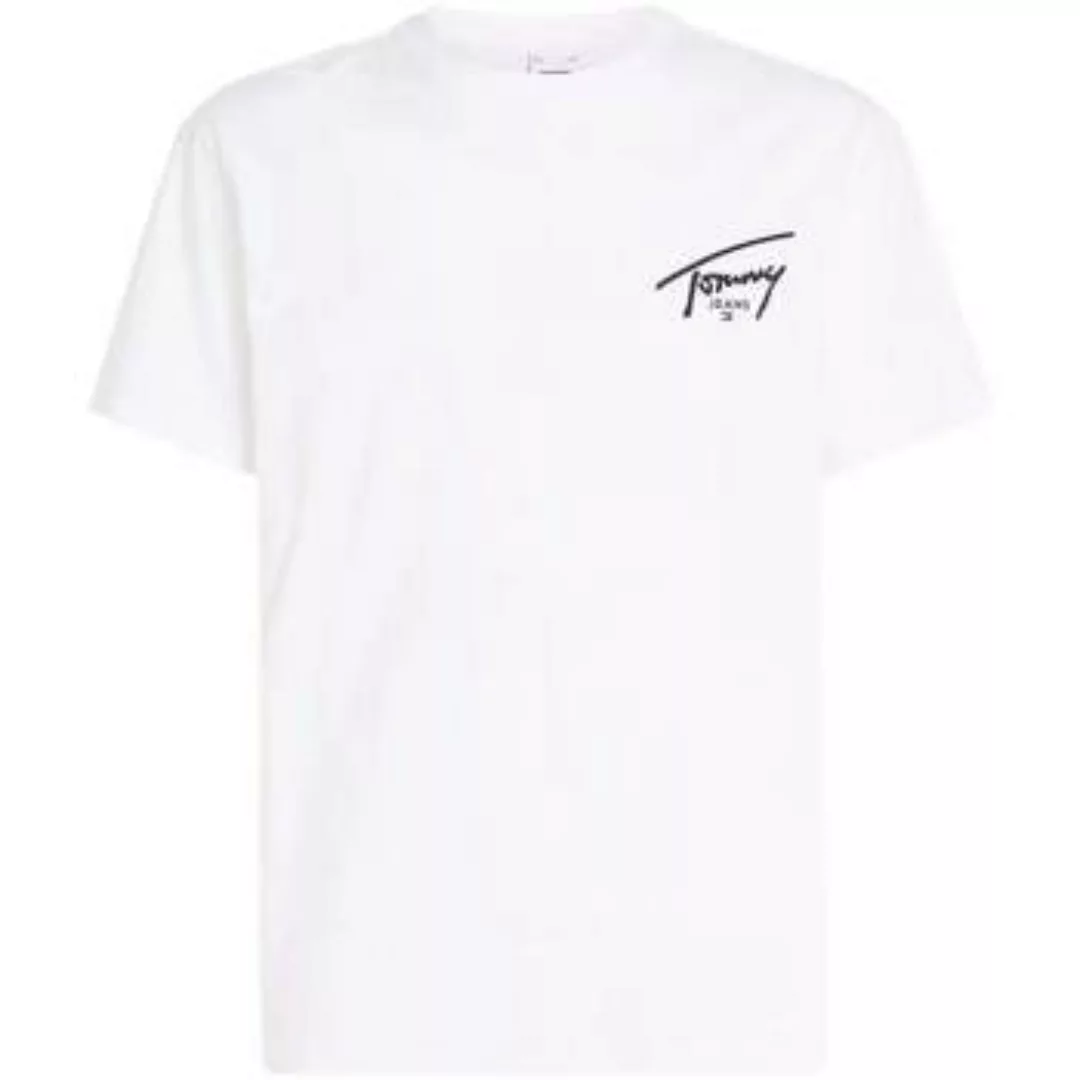 Tommy Jeans  T-Shirts & Poloshirts Signature Logo Crew T-Shirt White günstig online kaufen