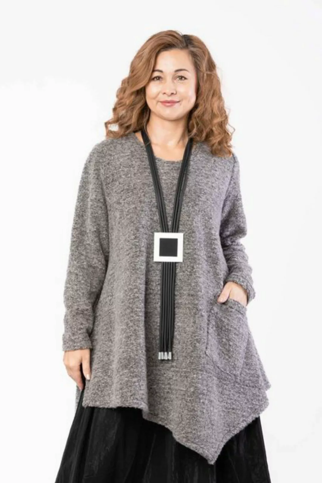 déjà vu Fashion Strickpullover Cataleya Oberteil in A-Form aus Alpaca Boucl günstig online kaufen