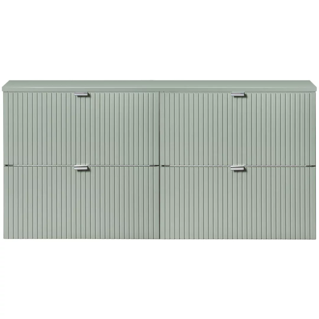 Doppel-Waschtischunterschrank 120cm, grün, NEWPORT-56-GREEN günstig online kaufen