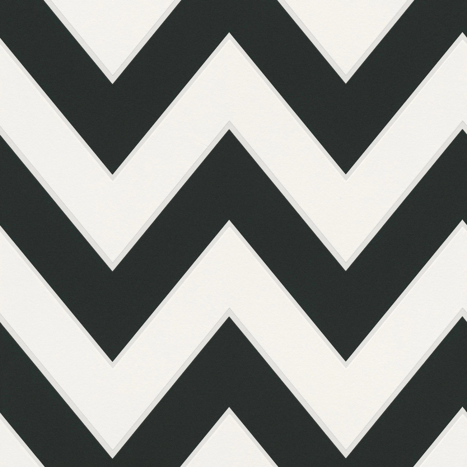 Bricoflor Schwarz Weiß Tapete Geometrisch Zickzack Tapete für Schlafzimmer günstig online kaufen