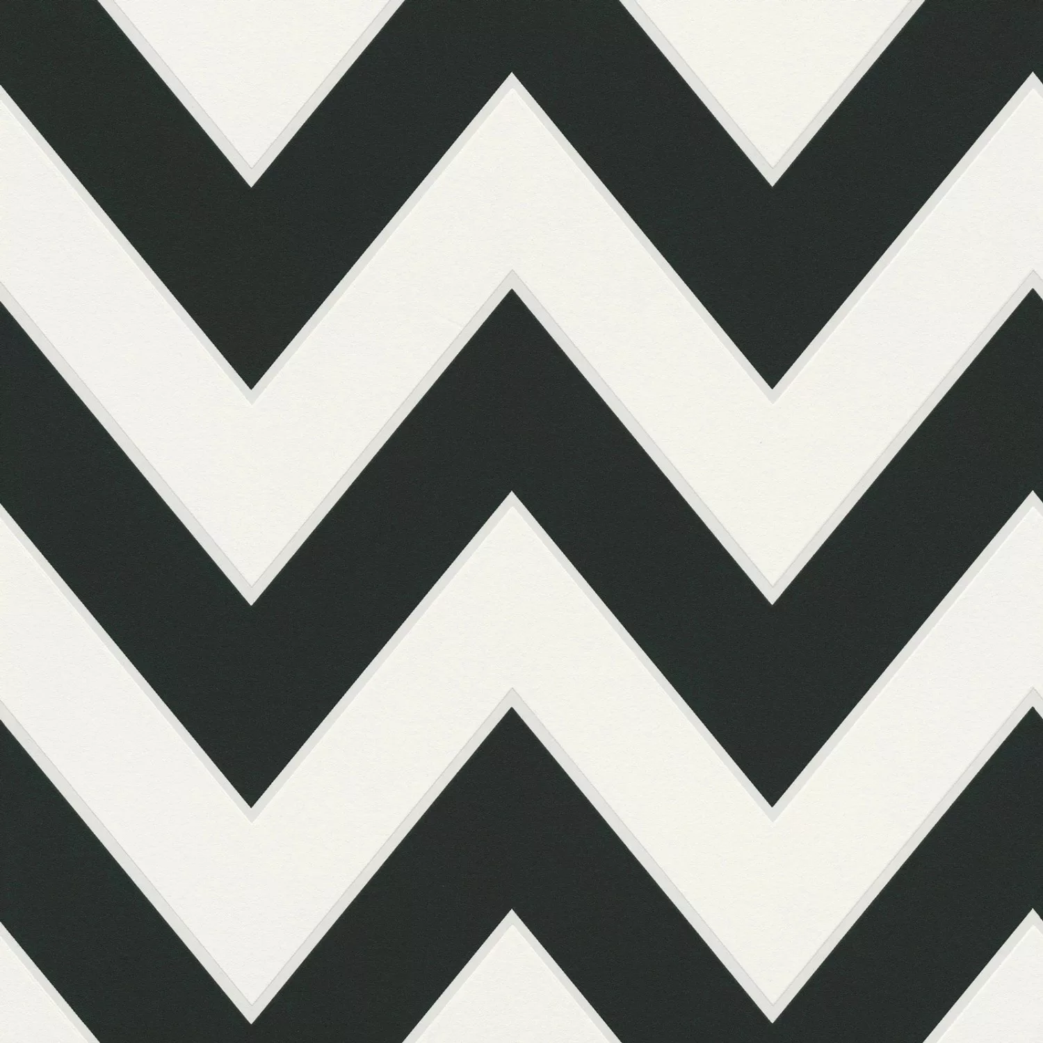 Bricoflor Schwarz Weiß Tapete Geometrisch Zickzack Tapete für Schlafzimmer günstig online kaufen