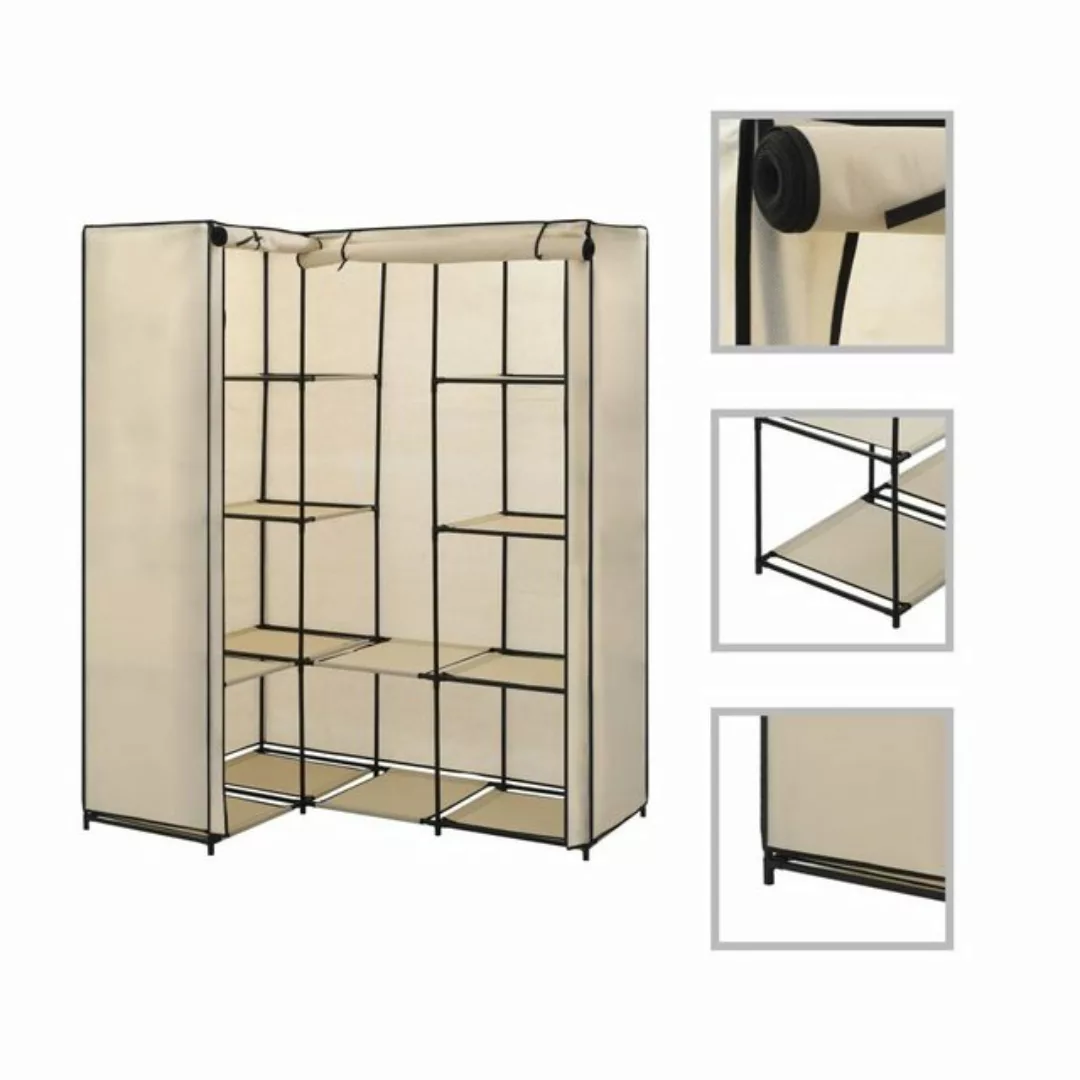 furnicato Kleiderschrank Eckkleiderschrank Creme 130 x 87 x 169 cm günstig online kaufen