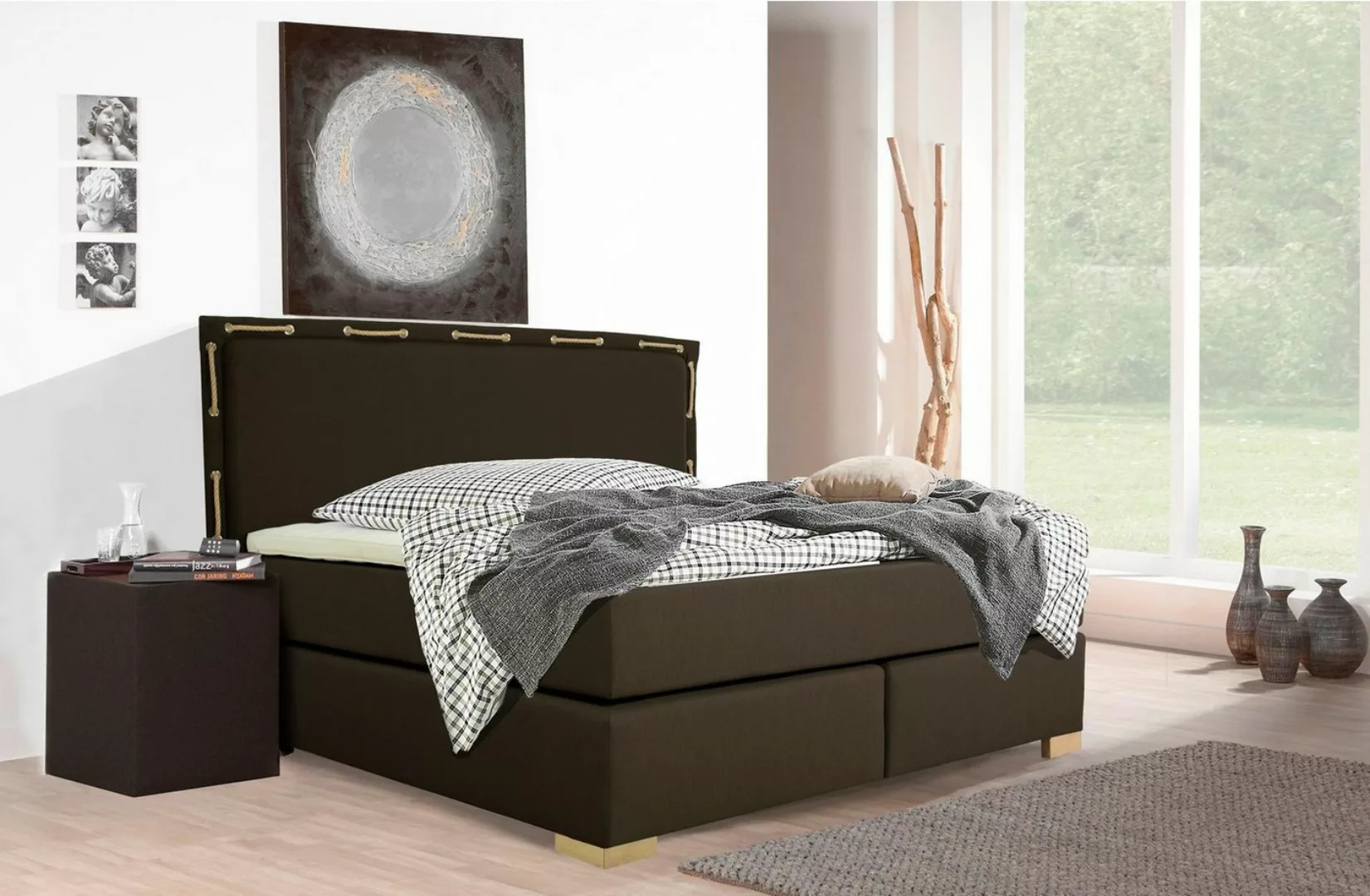 Home affaire Boxspringbett ""Marlou"", inkl. Topper, 3 Breiten, 3 Härtegrad günstig online kaufen