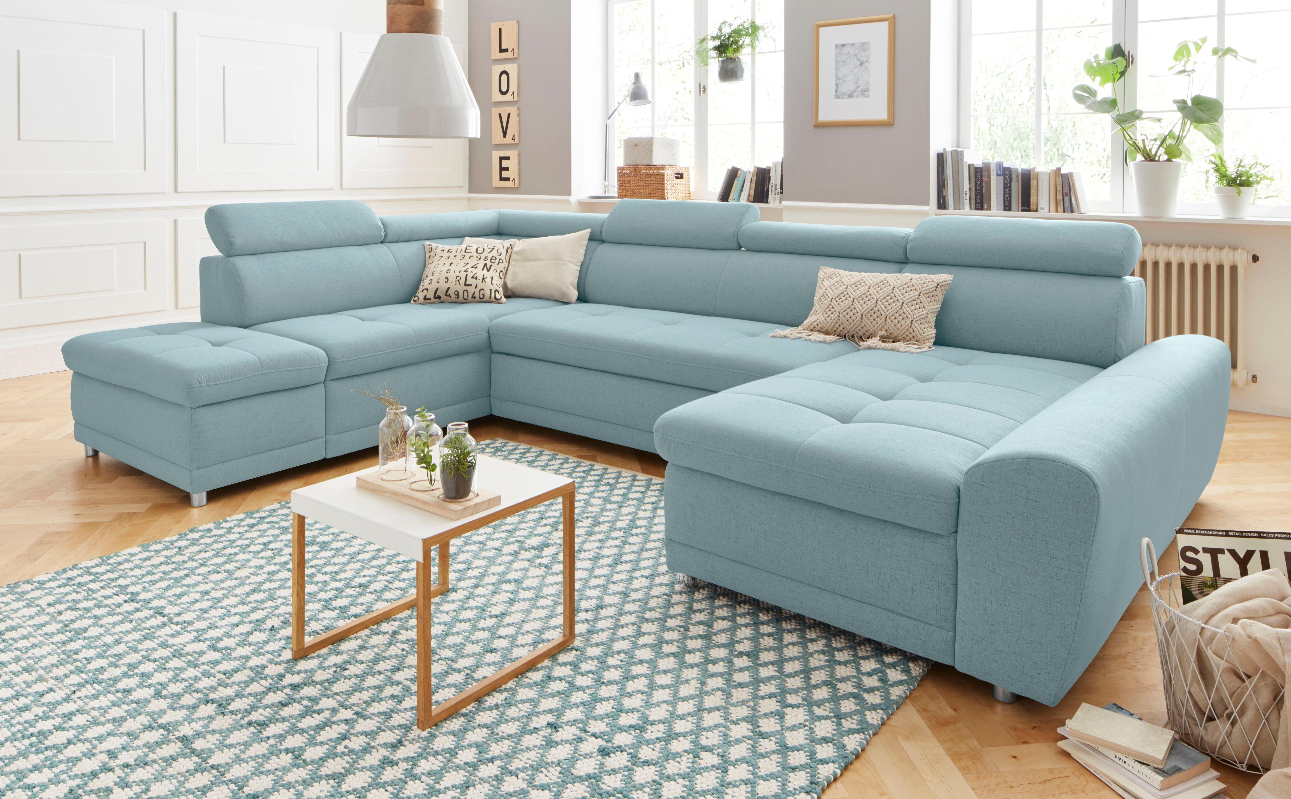 sit&more Wohnlandschaft "Riva U-Form", wahlweise mit Bettfunktion günstig online kaufen