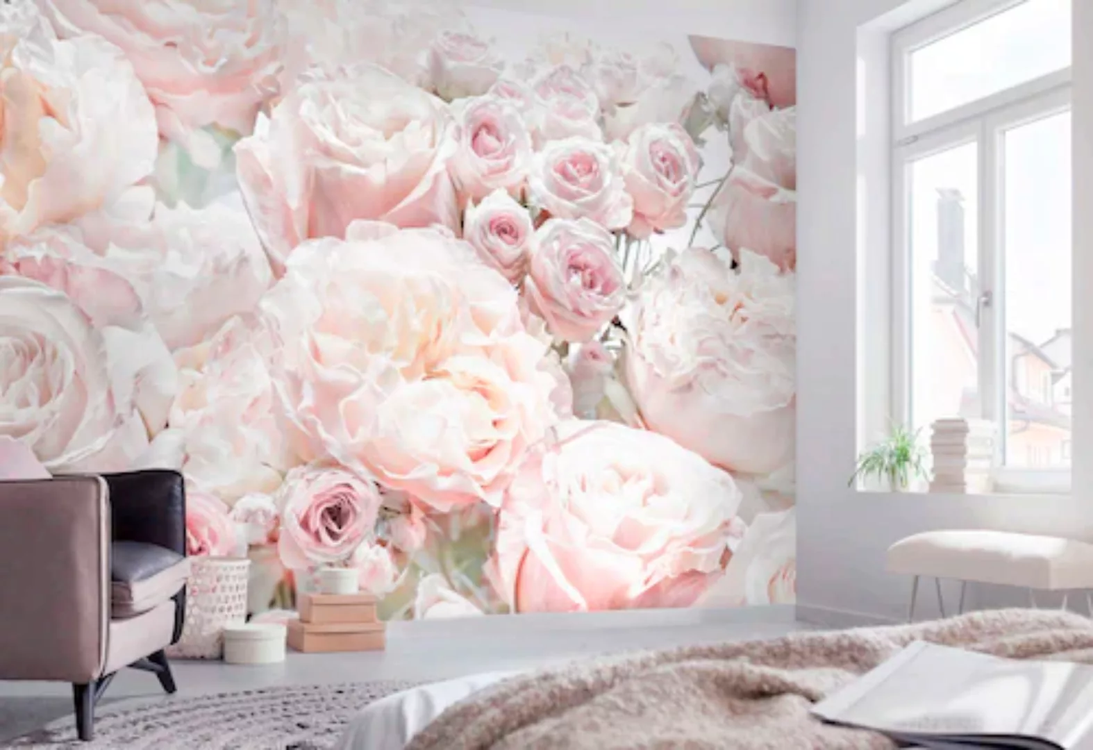 Komar Fototapete Spring Roses  368 x 254 cm günstig online kaufen