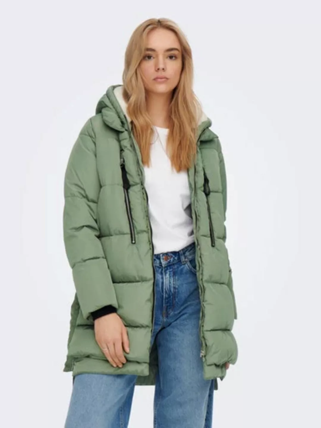 ONLY Steppmantel ONLNORA LONG PUFFER COAT mit Kapuze günstig online kaufen