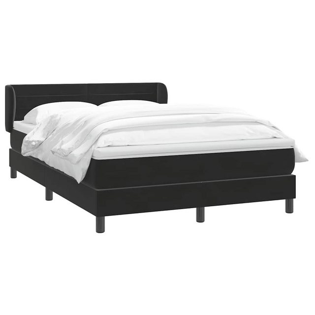 vidaXL Bett Boxspringbett mit Matratze Schwarz 140x220 cm Samt günstig online kaufen