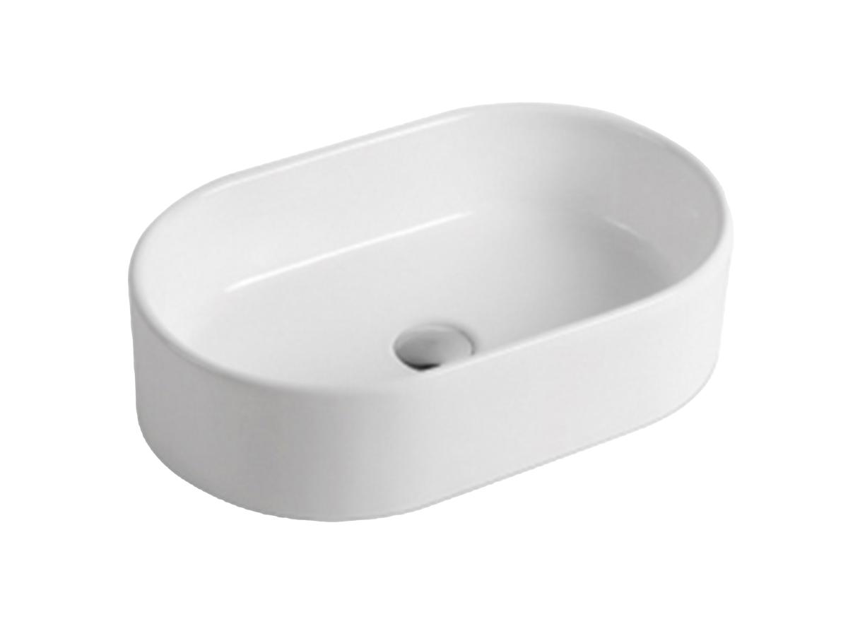 Aufsatzwaschbecken oval - Keramik - Weiß - 56 x 35,5 cm - IWA II günstig online kaufen