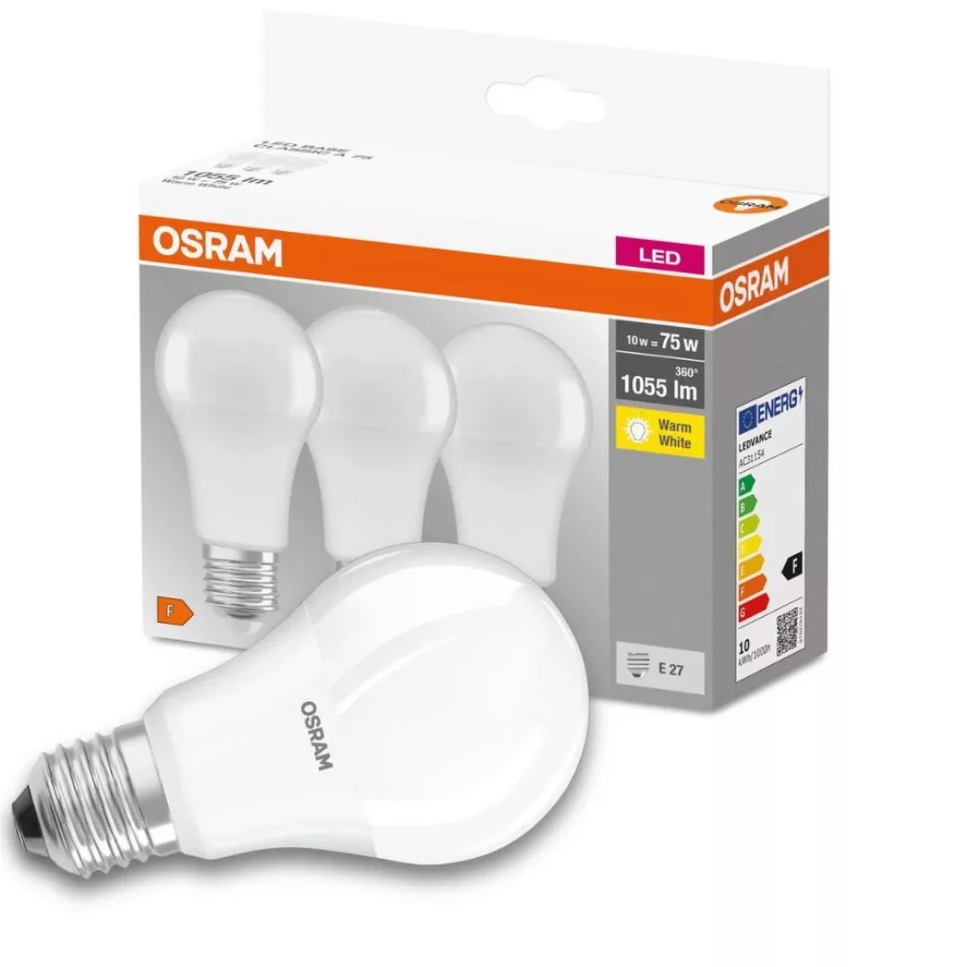 OSRAM LED-Lampe E27 Base CL A 10W 2.700K matt 3er günstig online kaufen