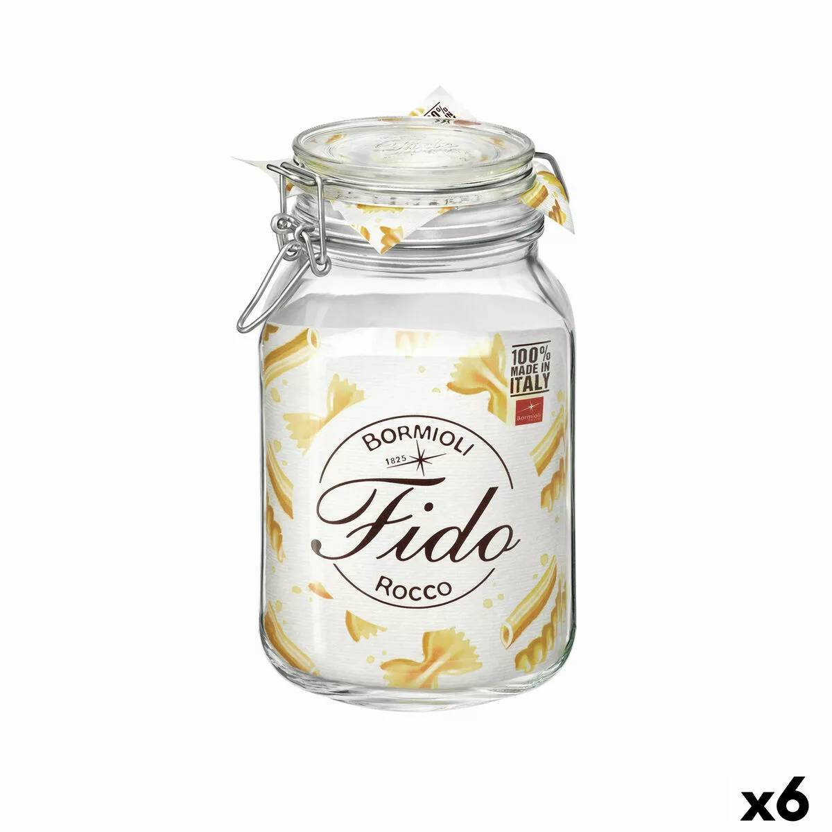 Lebensmittelbehälter Bormioli Rocco Fido Durchsichtig Glas (2 L) (6 Stück) günstig online kaufen