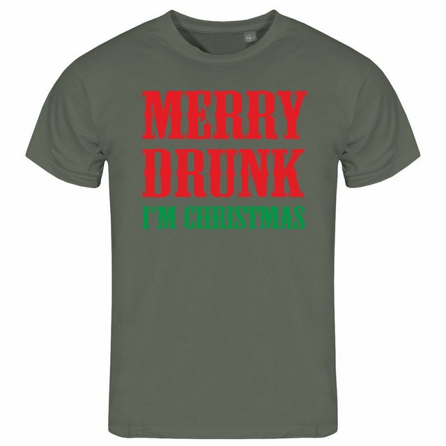 deinshirt Print-Shirt Herren T-Shirt Merry drunk im Christmas Funshirt mit günstig online kaufen