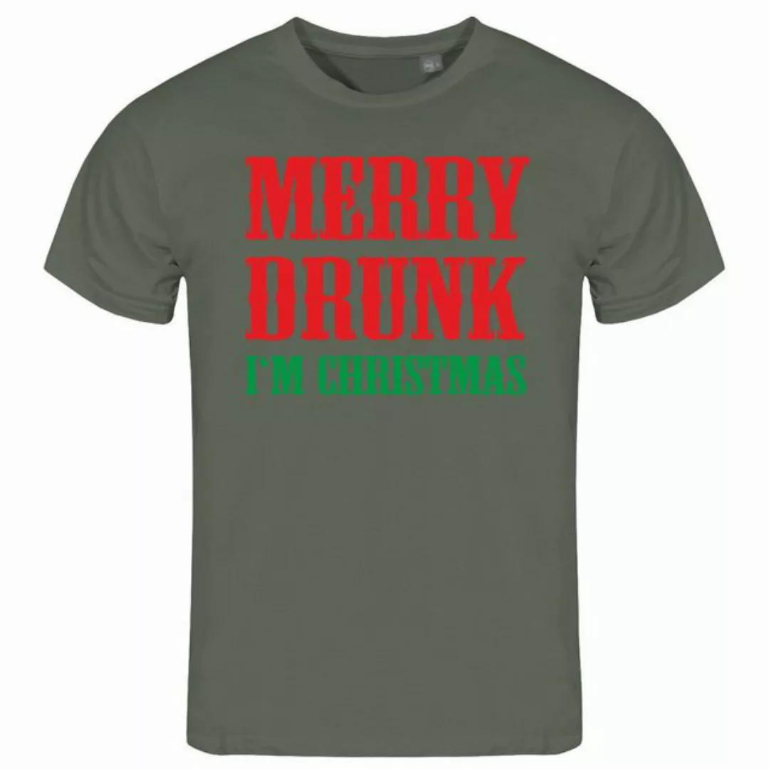 deinshirt Print-Shirt Herren T-Shirt Merry drunk im Christmas Funshirt mit günstig online kaufen