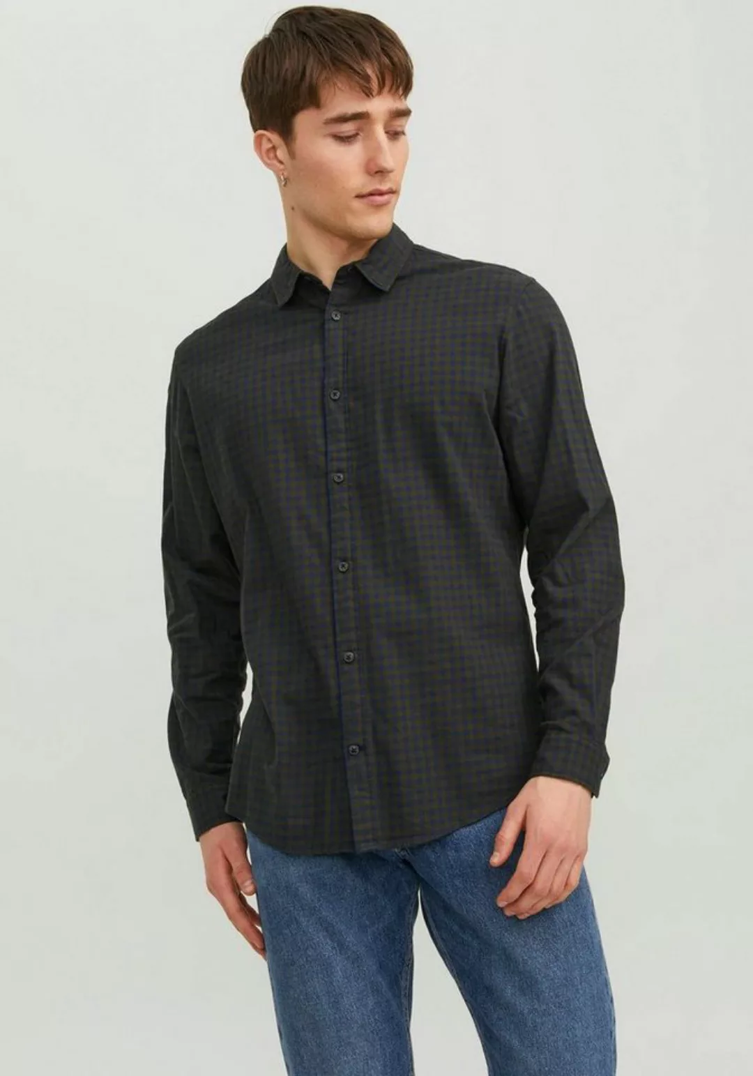 Jack & Jones Langarmhemd JJEGINGHAM TWILL SHIRT L/S NOOS günstig online kaufen