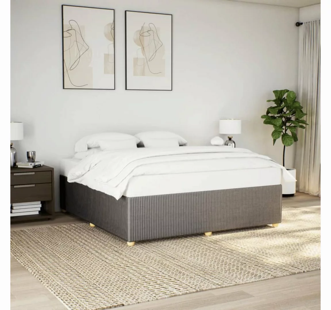 vidaXL Bett, Bettgestell ohne Matratze Taupe 180x200 cm Stoff günstig online kaufen