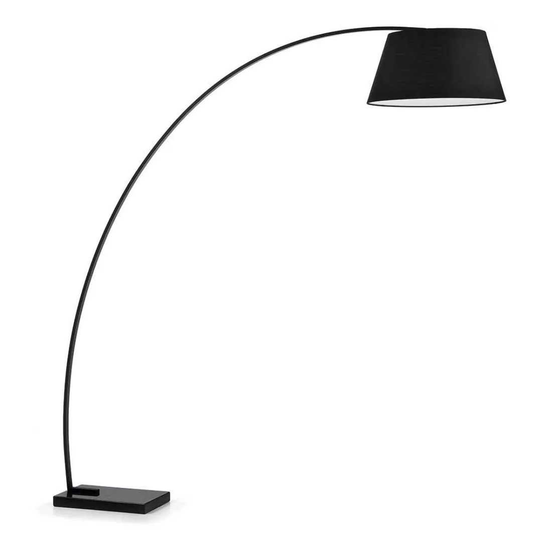 Bogen Stehlampe in Schwarz 50 cm breit günstig online kaufen